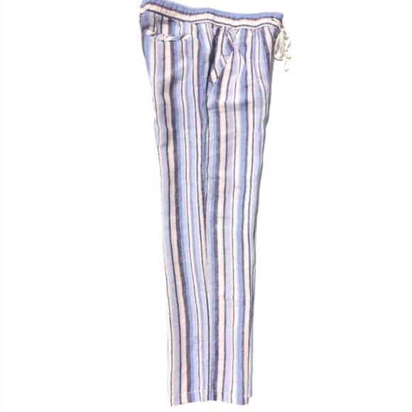 Artisan NY 100% linen pants size medium in excellent condition pink blue white - Picture 6 of 7